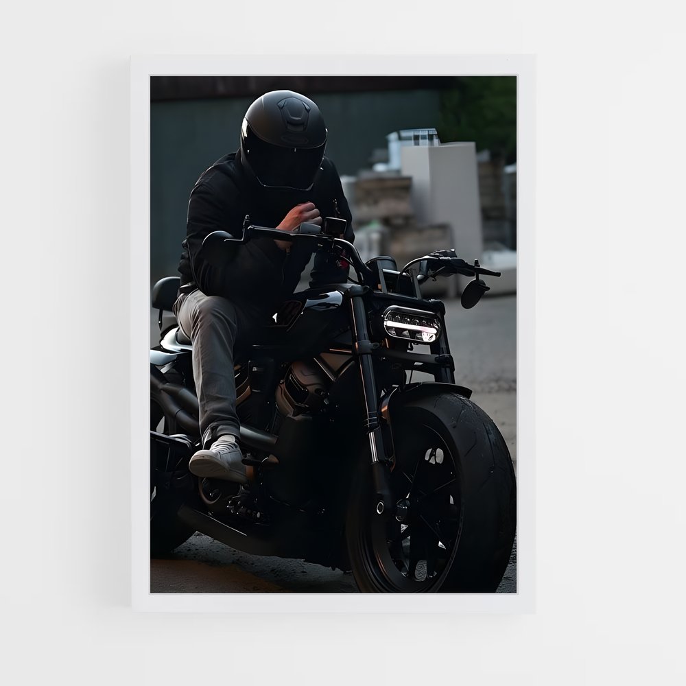 Poster Rider de l'Asphalte – affiche Harley-Davidson (vue 3)